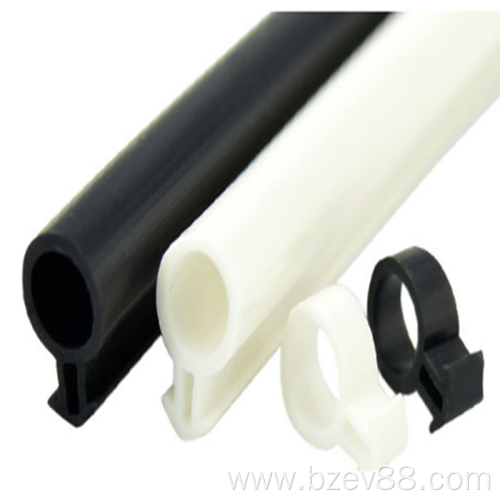 Rubber sealing strip for wooden doors